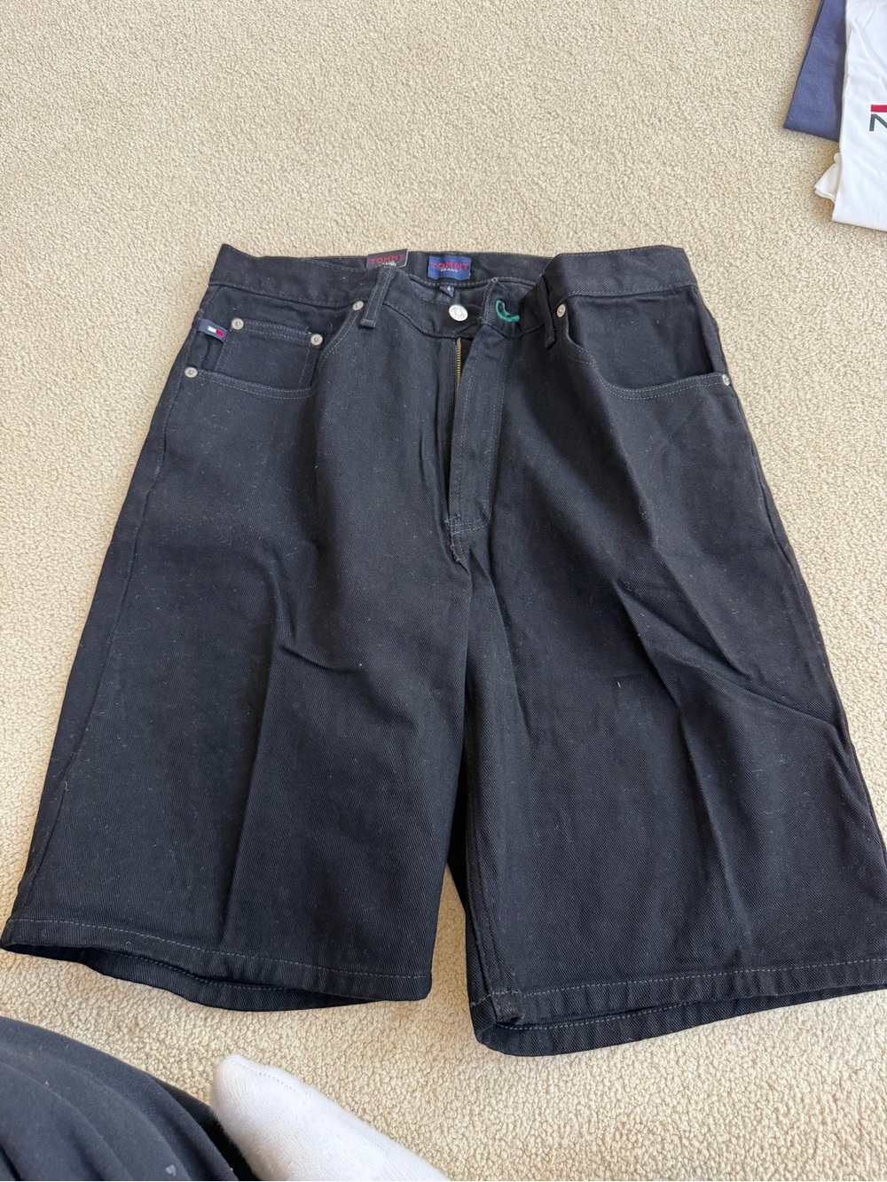 Tommy Hilfiger Black Jean Shorts - Relaxed Denim Cut